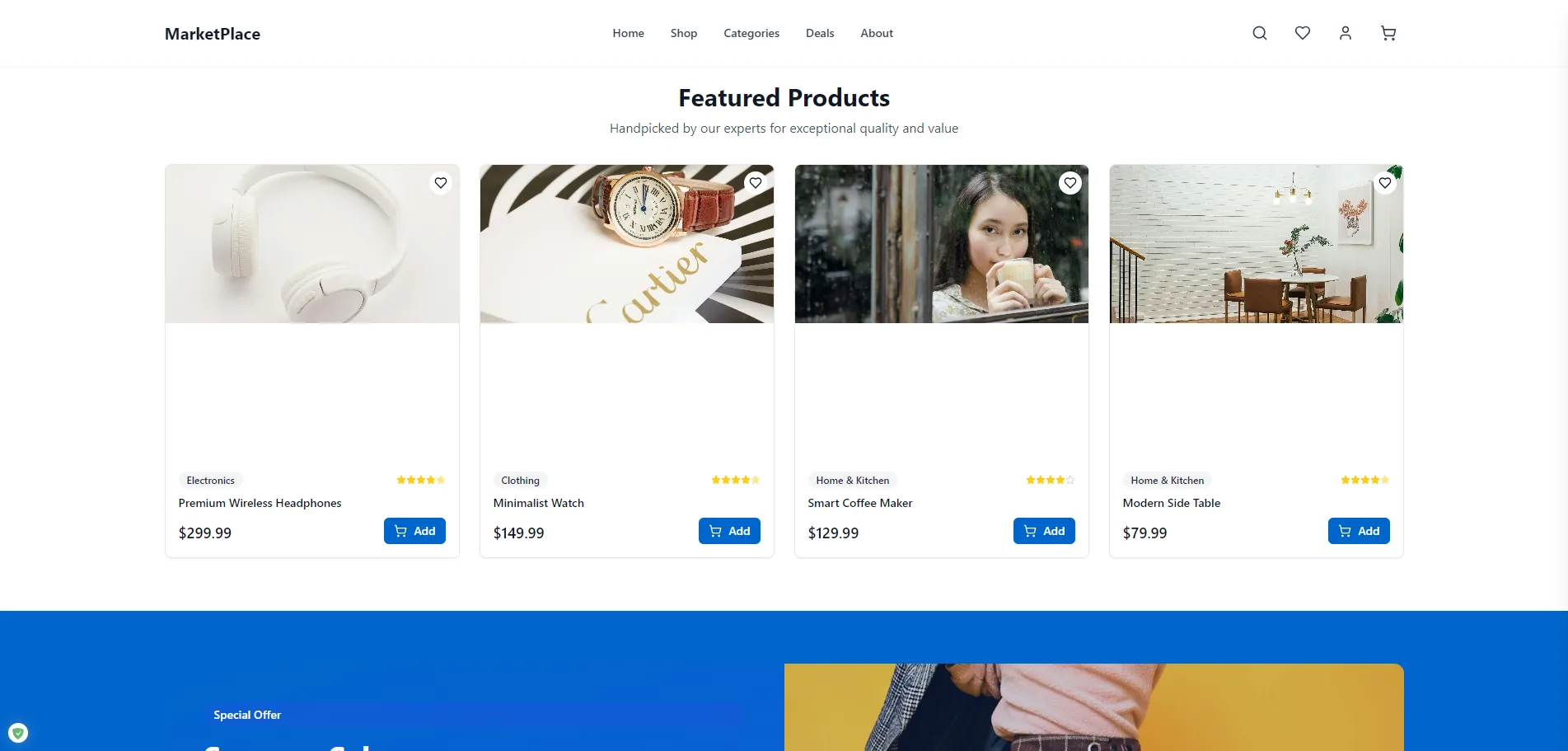 NFT auction interface