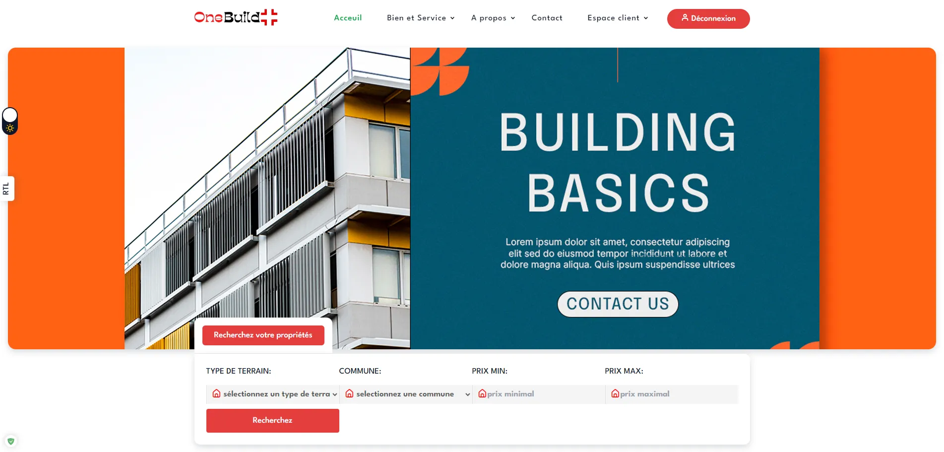 Property detail page with image gallery and comprehensive information